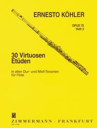 Köhler: 30 Virtuoso Studies Op.75 For Flute - Book 3