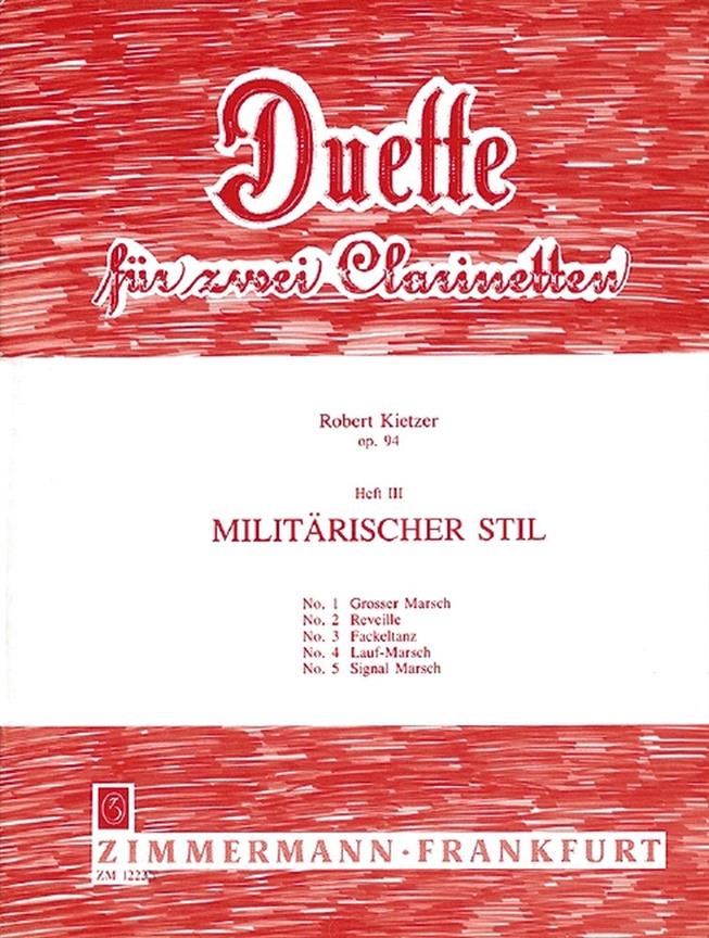 Duetten Opus 94 Heft 3: Militärischer Stil