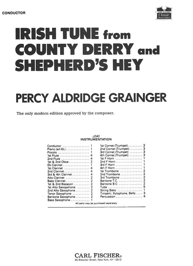 Irish Tune from County Derry And Shepherd's Hey