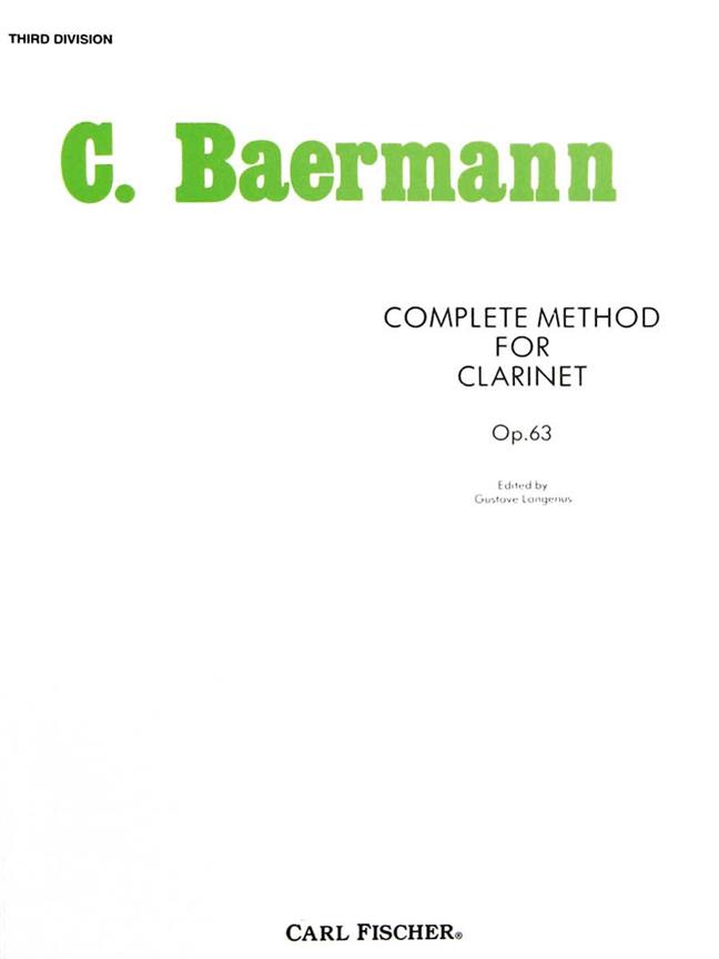 Carl Baermann: Complete Method 3 Op.63
