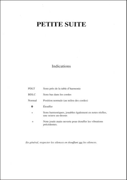 Claude Debussy: Petite Suite 4 Harpes Materiel