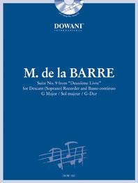 Suite Nr. 9 aus dem Deuxième Livre fuer Descant(Soprano) Recorder and Basso Cont.
