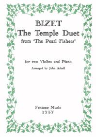 The Temple Duet from 'The Pearl Fishers'(for two violins and piano)