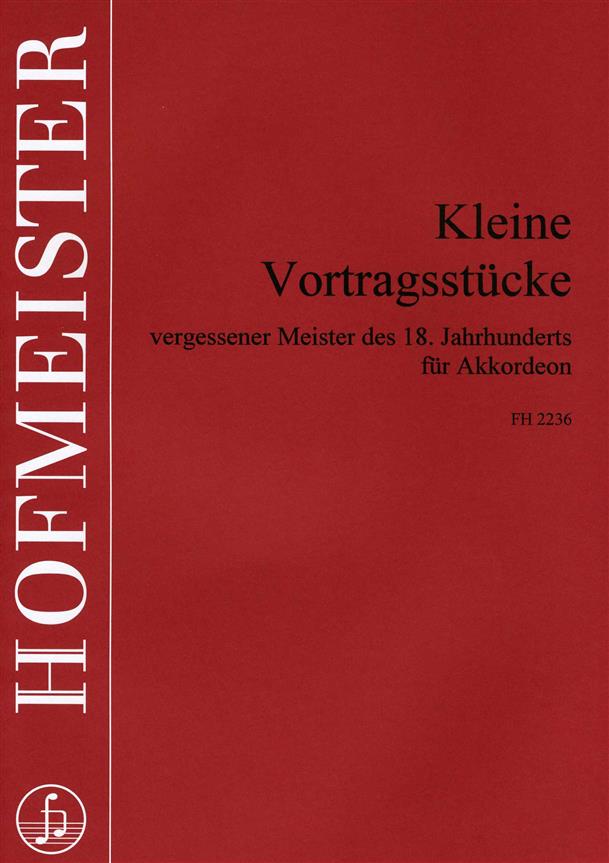 Kleine Vortragsstücke(vergessener Meister des 18. Jahrhunderts)