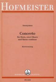 Concerto für Horn, 2 Oboen, B. c.(Fassung für Horn und Klavier [Orgel])