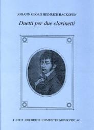 Johann Georg Heinrich Backofen: Duetti per due Clarinetti