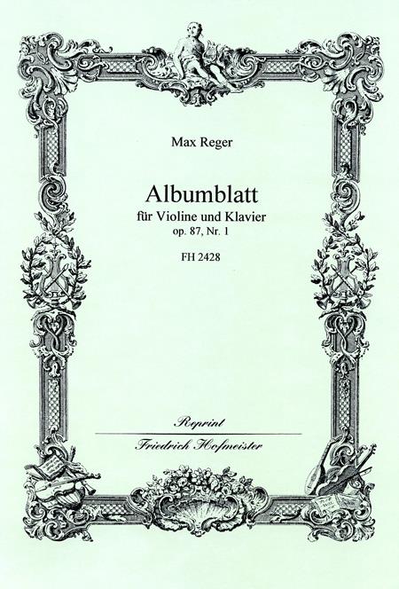 Max Reger: Albumblatt, op. 87,1