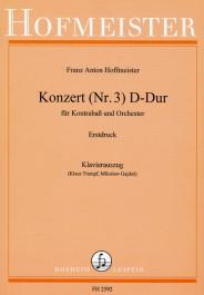 Franz Anton Hoffmeister: Konzert Nr. 3 D-Dur für Double Bass und Orchester