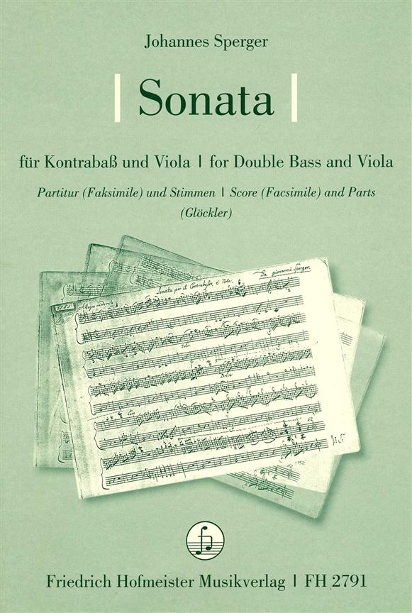 Johann Matthias Sperger: Sonata(Quellenkritische Ausgabe)