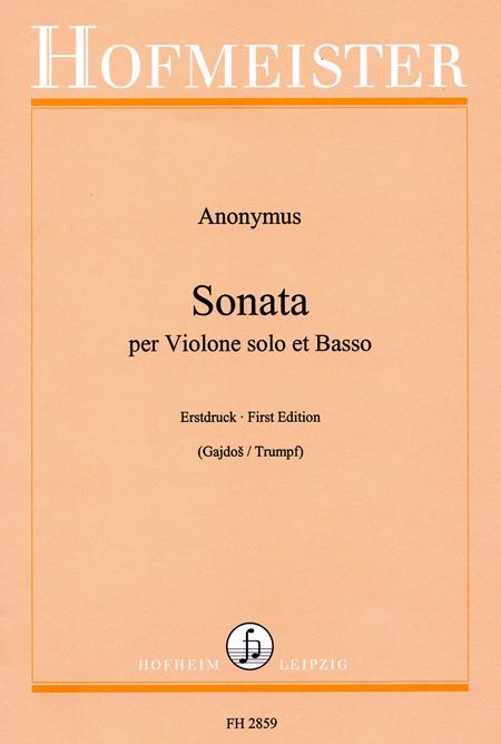 Sonata per Violone Solo et Basso