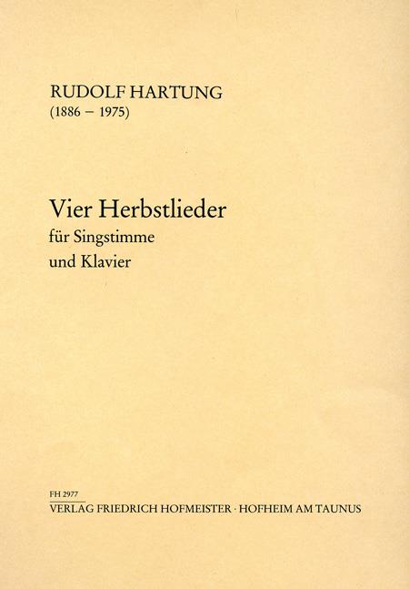Rudolf Hartung: 4 Herbstlieder