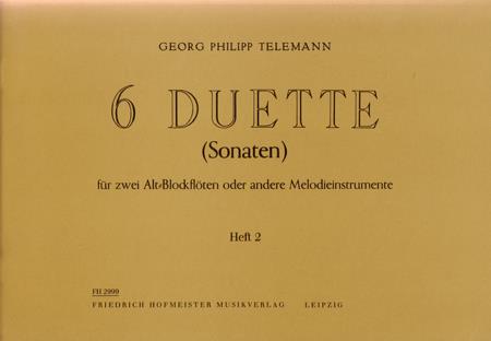 Telemann: 6 Duette Heft 2 (Sonaten 4-6)