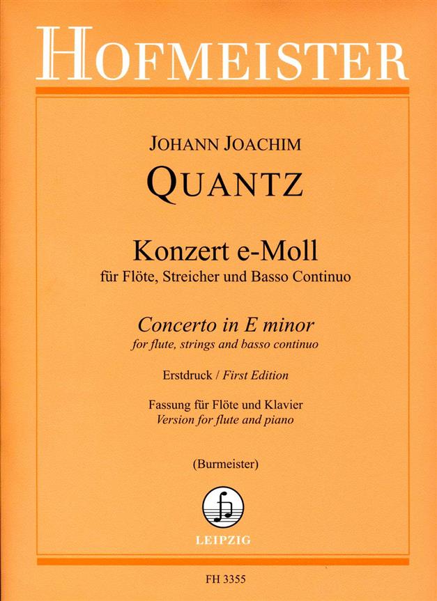 Johann Joachim Quantz: Konzert e-Moll (QV 5:113)(Fur Flöte, Streicher und Basso Continuo)