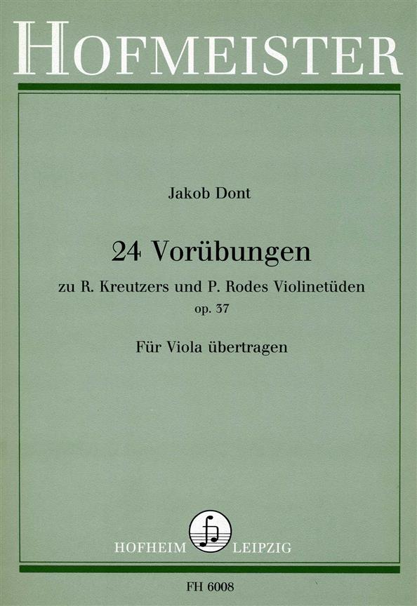 Jacob Dont: 24 Vorubungen, op. 37