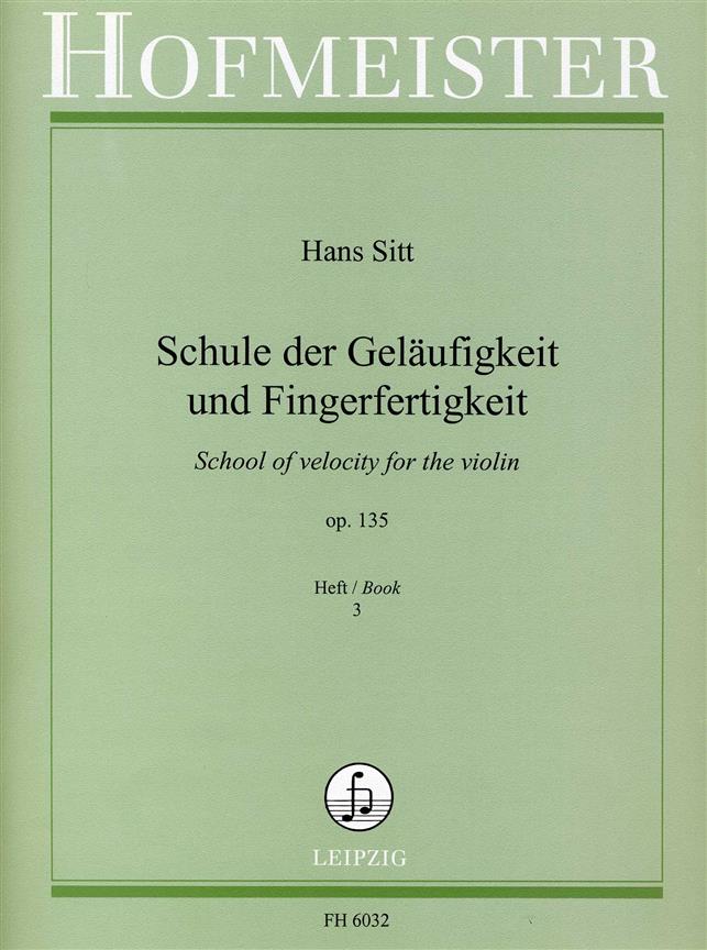 Hans Sitt: Schule der Geläufigkeit und Fingerfertigkeit 3