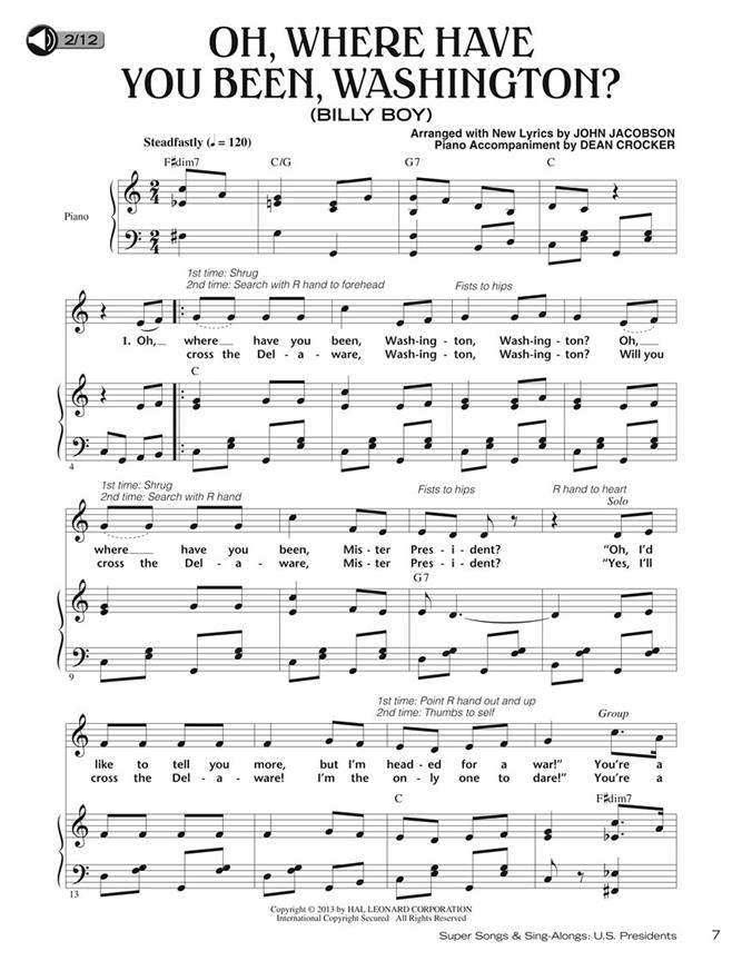 Super Songs and Sing-Alongs: US Presidents(New Lyrics to Old Favorites)