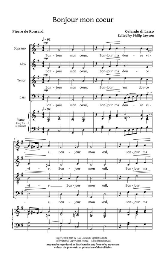 Five French Madrigals(Collection)