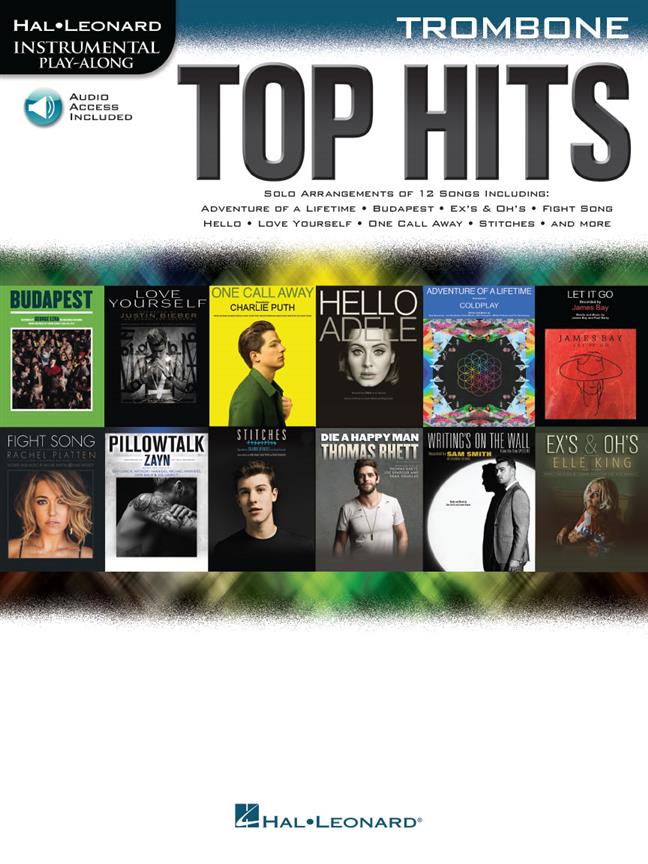 Hal Leonard Instrumental Play-Along: Top Hits – Trombone