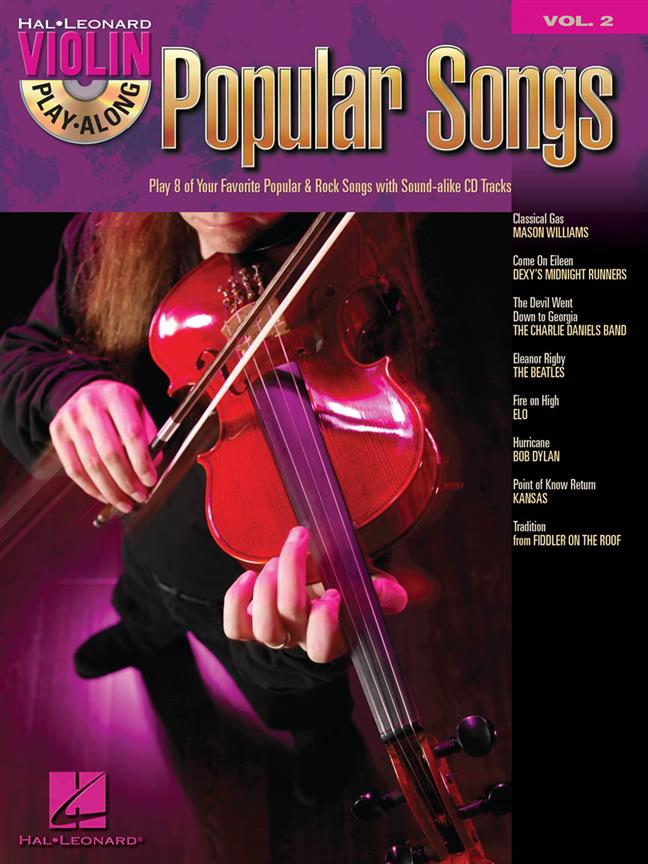 Violin Play-Along Volume 2: Popular Songs 