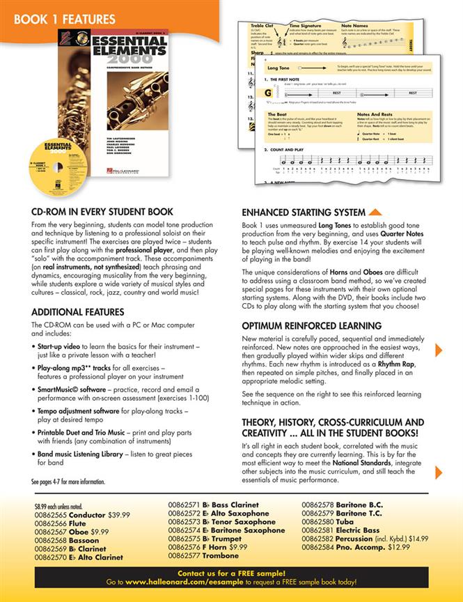 Essential Elements for Band - Book 1 with EEi