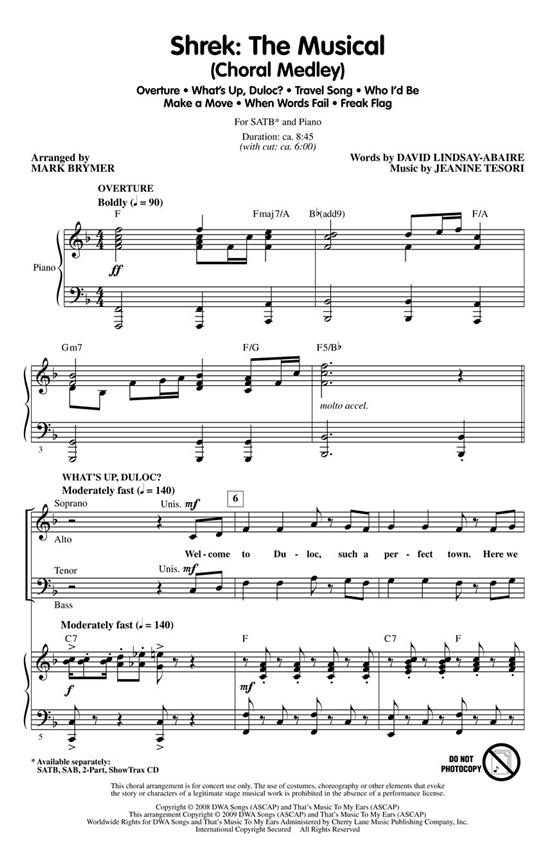Shrek: The Musical(Choral Medley)
