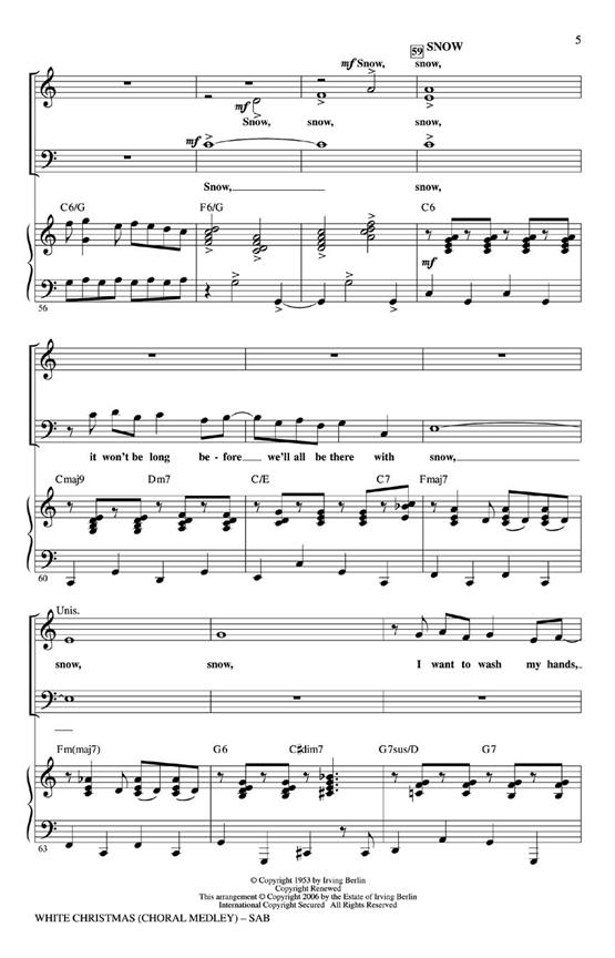 White Christmas Choral Medley