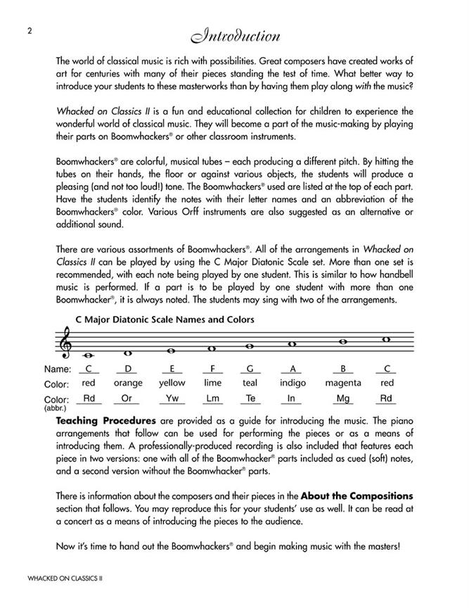 Whacked On Classics II(More Music of the Masters fuer Boomwhackers® & Other Instruments)