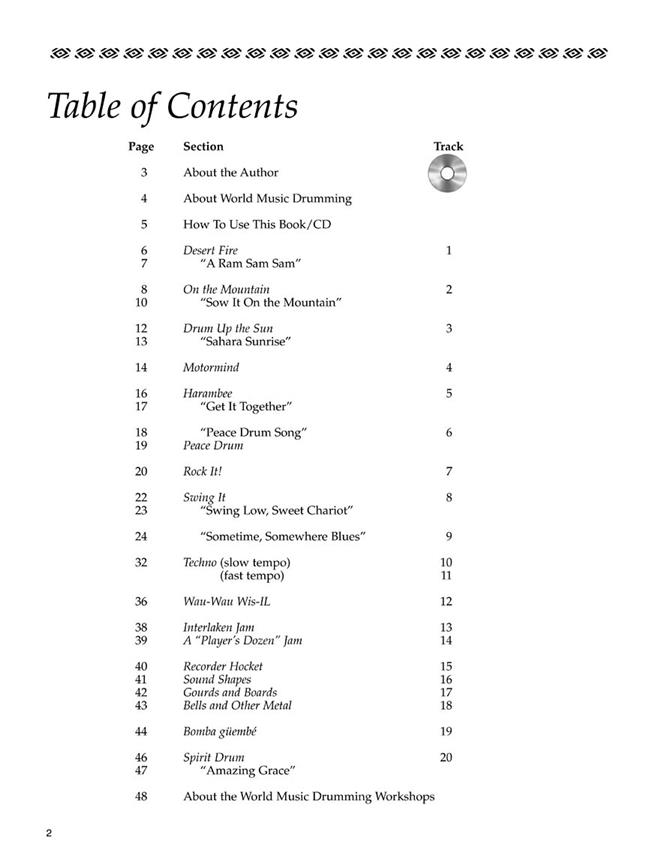 World Music Drumming: New Ensembles And Songs(A Cross-Cultural Curricular Supplement)