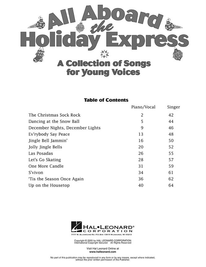 All Aboard the Holiday Express(A Collection of Songs For Young Voices)