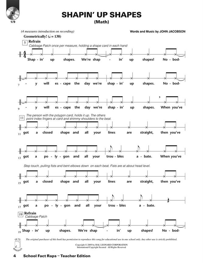 School Fact Raps(Songs and Activities fuer Learning Across the Curriculum)