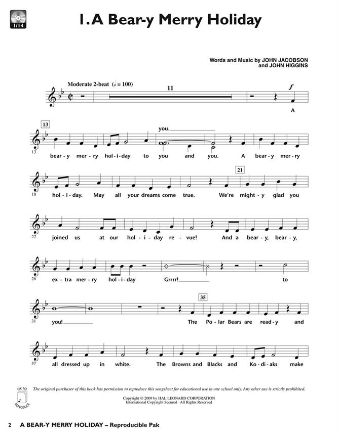 A Bear-y Merry Holiday(A Winter Musical For Young Singers)