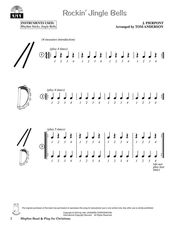 Rhythm Read & Play For Christmas(MORE Activities fuer Classroom Instruments)