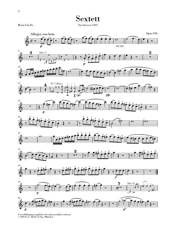 Beethoven: Sextett Es-dur op. 81b